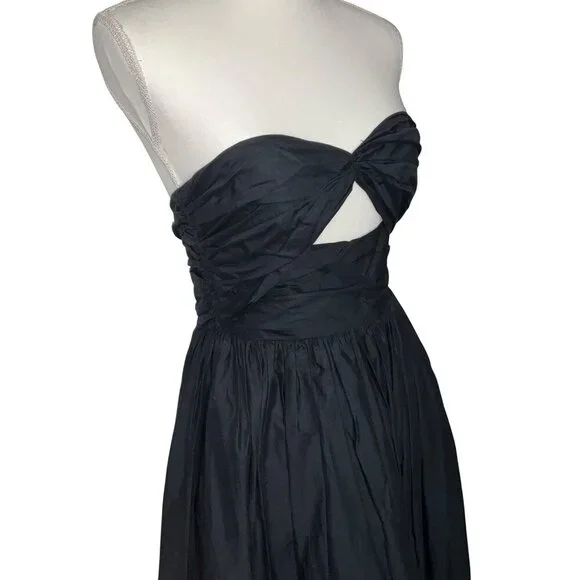 Matteau Bandeau Rouched Sundress in Black 2 New Womens Maxi Cotton Gown - Picture 5 of 16
